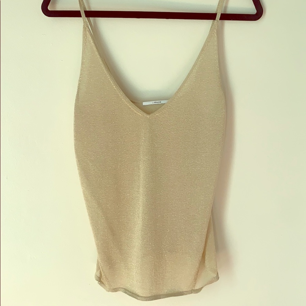 J Beand Lucy cami in metallic gold